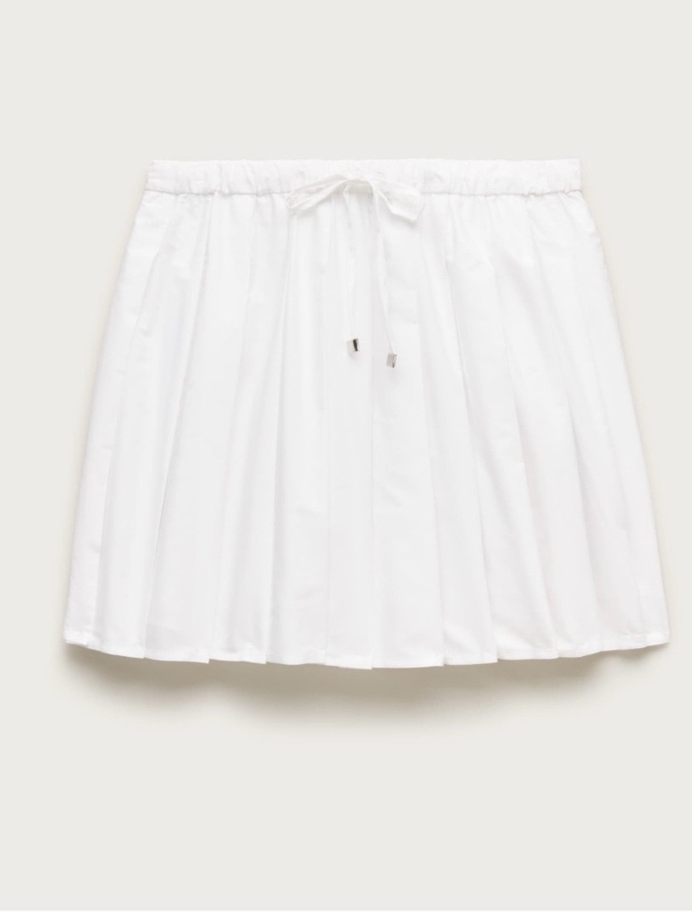 J. Crew Drawstring pleated mini skirt in cotton poplin